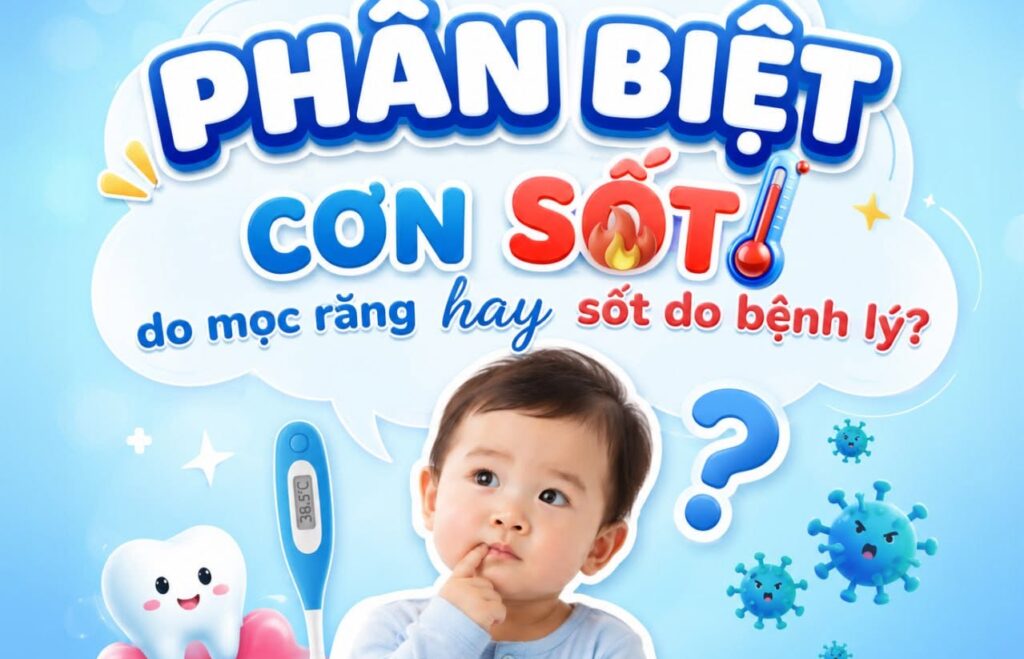 Làm sao để phân biệt sốt do mọc răng hay sốt do bệnh lý?